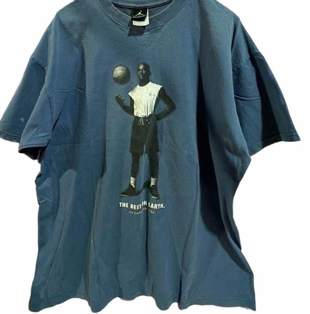 Jordan Spike Lee Best On Earth T-Shirt Size XL Blue Vintage